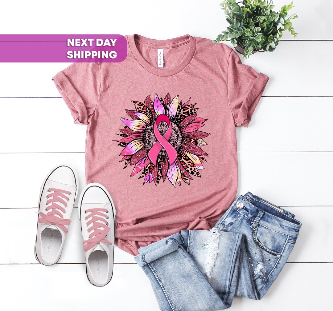 Sunflower Cancer Shirt Sunflower Ribbon Cancer Awareness Etsy