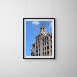 Historic Barcardi Building in Cuba Photography Print - Art Deco Havana Wall Art | 5x7, A4, 11x14, A3, A2