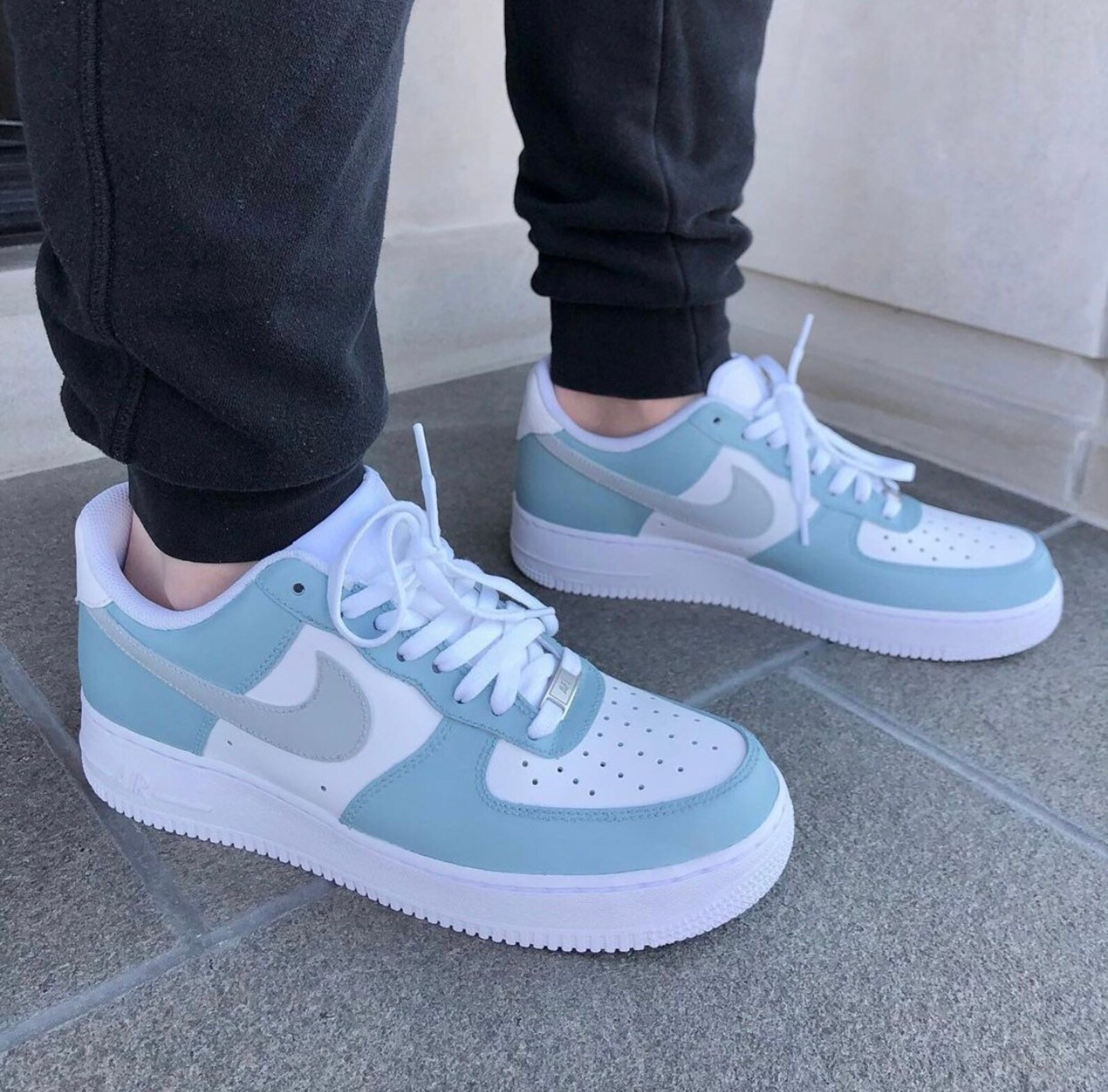 Nike Air Force Sneakers Donna e Uomo Blue Pastel / | Etsy