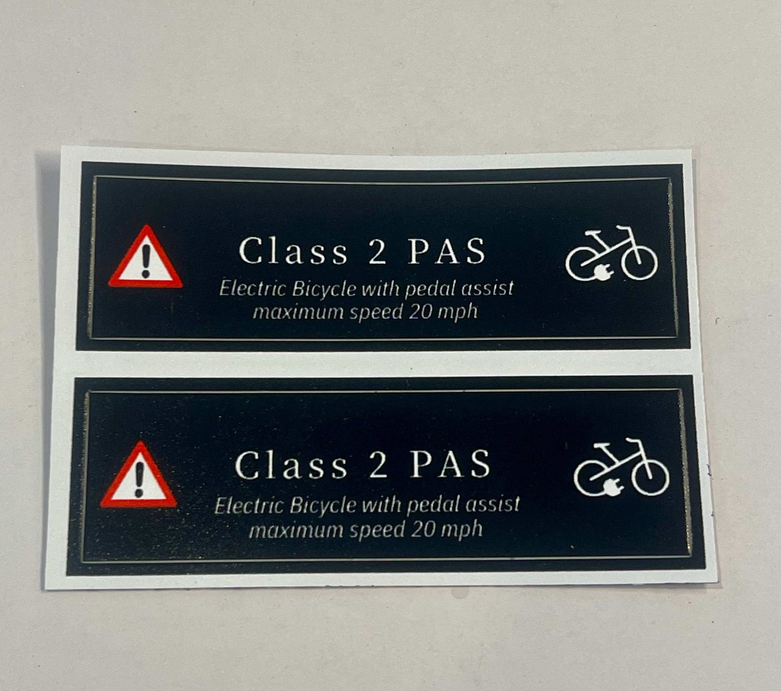 Electric Bicycle Sticker Class 2 Pedal Assist Etsy
