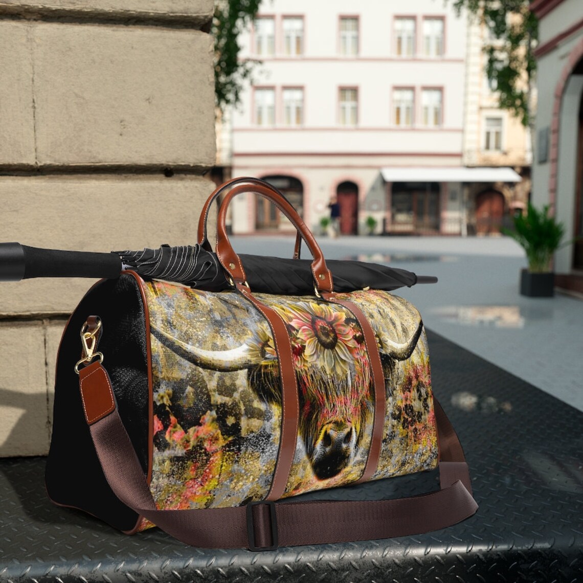Luxury Western Travel Bag Waterproof Duffel Bag With Bull and Etsy