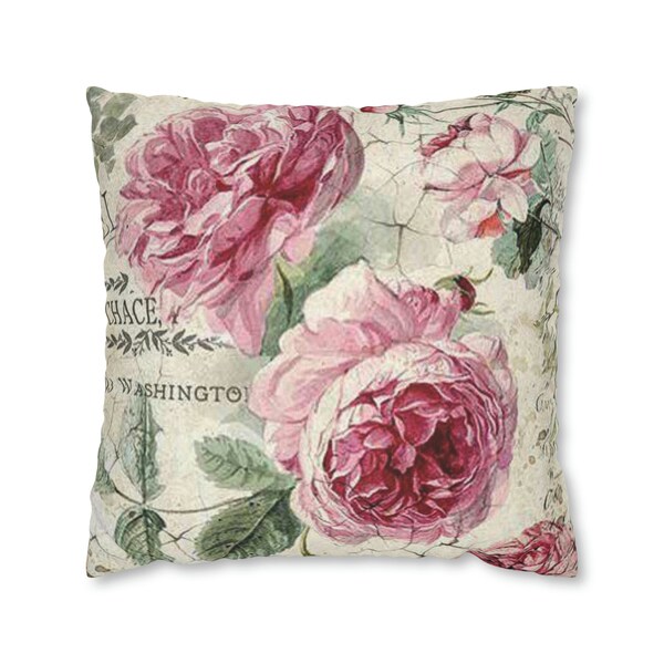 Vintage Rose Throw Pillows Etsy
