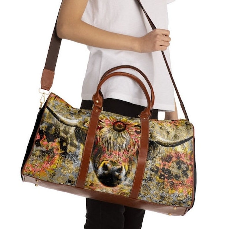 Luxury Western Travel Bag Waterproof Duffel Bag With Bull and Etsy