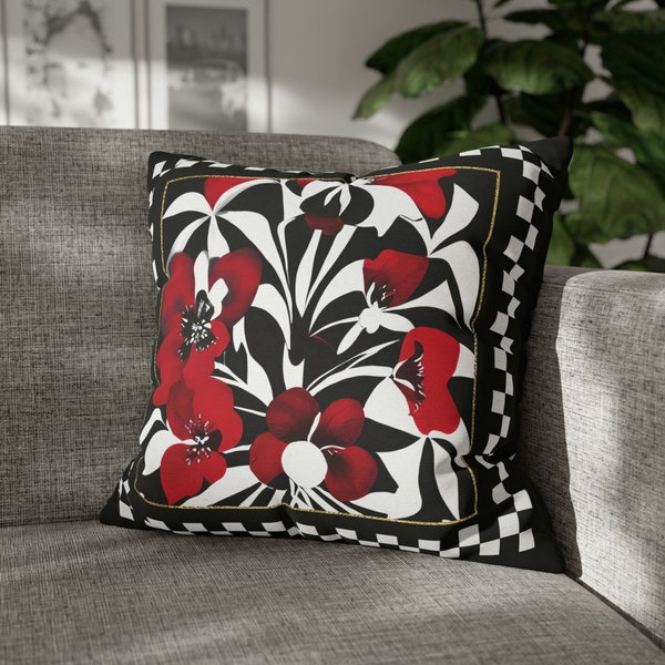 Black and White Abstract Pillows Etsy