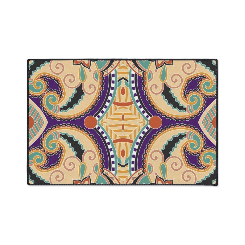 Art Deco Floor Mat Art Nouveau Floor Mat Bohemian Accent Etsy