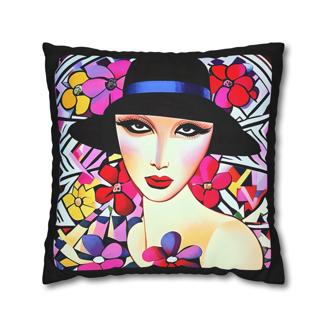 Pop Art Throw Pillow COVER Modern Art Woman Cushion Cover Lady Etsy