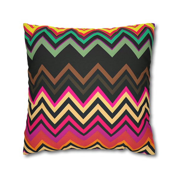Black Chevron Pillow Etsy