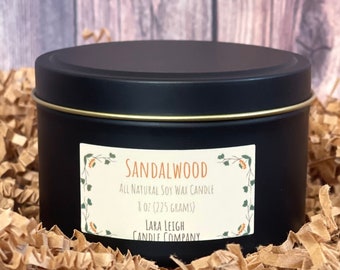 Natural Soy Wax Candle | 8 oz | Scented Candle | Classic Scent