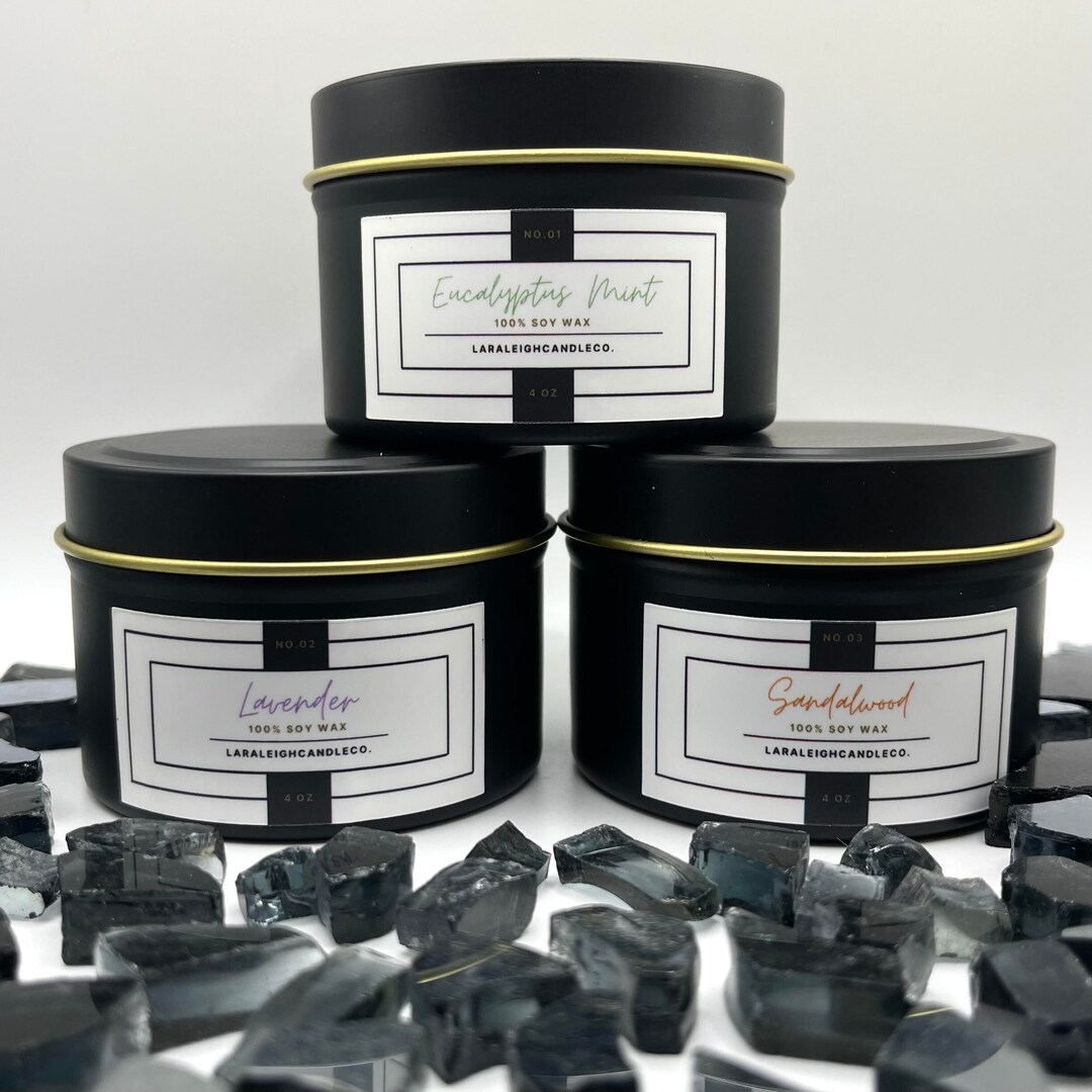 Classic Soy Wax Candles | 4 Oz Sample Set | Lavender / Sandalwood ...