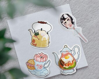 Cute cursed infused FOODs and DRINKS stickers