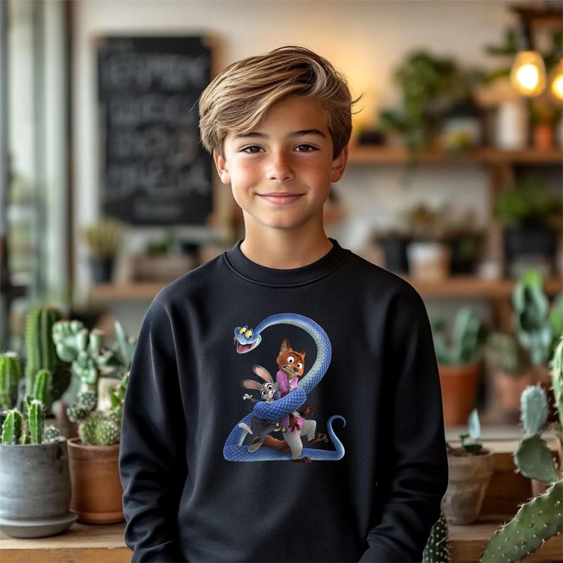 Disney Zootopia 2 Sweatshirt, Zootopia Characters Youth Sweatshirt, Zootopia Kids Shirt, Zootopia Sweatshirt, Zootropolis 2 Sweatshirt imagem 1