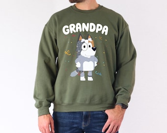Grandpa Bluey Sweatshirt, Grandfather Bluey Sweatshirt, Grandpa Sweatshirt, Grandpa Bluey Gift, Grandparent Hoodie