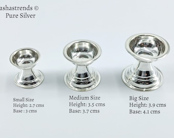 Small silver ghee vilakku/diya/lamp- pure silver gift items- silver pooja items for home, return gift for navarathri,wedding & housewarming