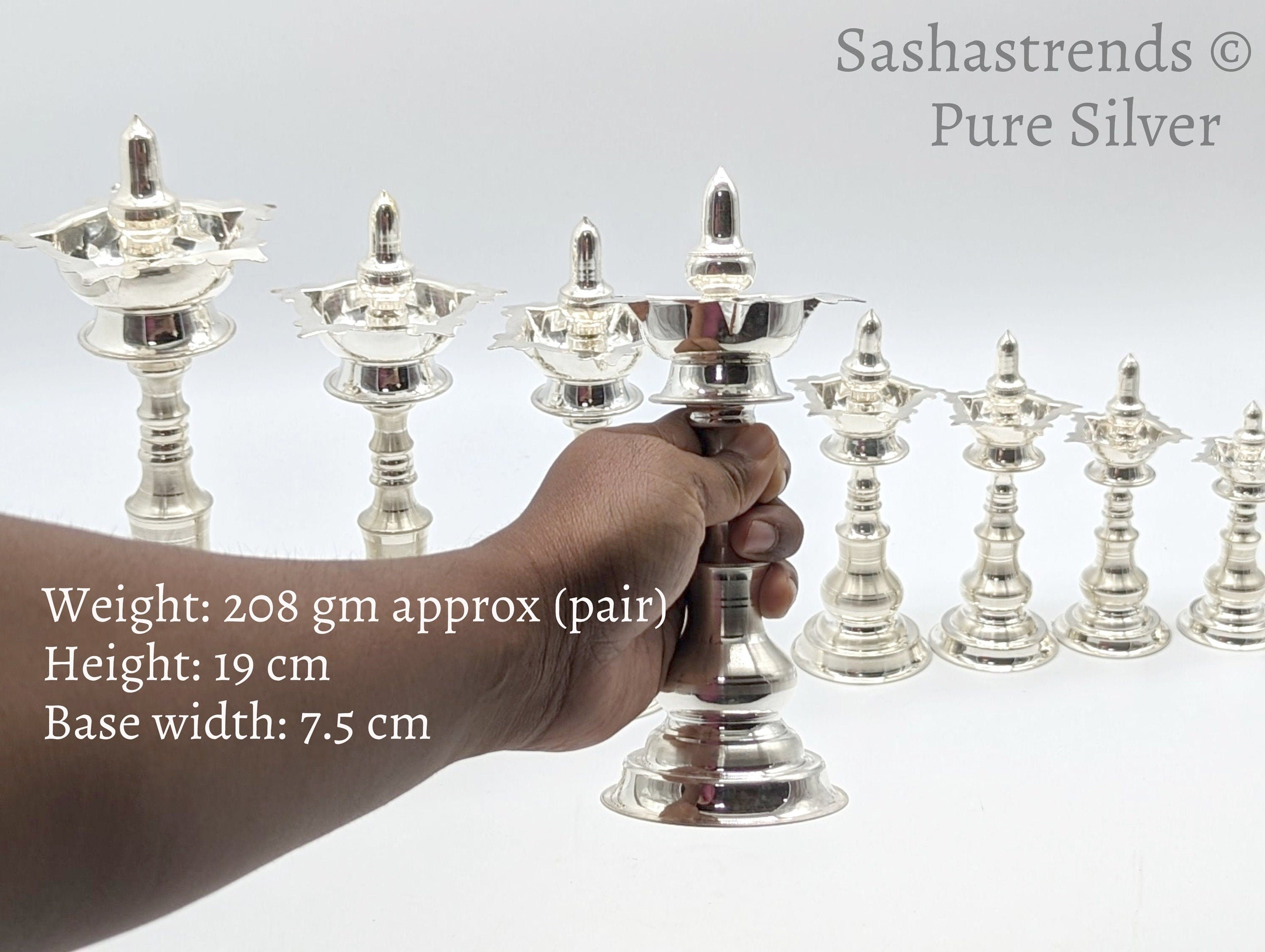 Silver lamps for on sale pooja with price