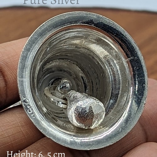 925 Pure silver pooja bell/pooja ghanta/pooja mani - silver gifts - Pooja Items for Home, Return shops Gift for Navarathri, Wedding & Housewarming