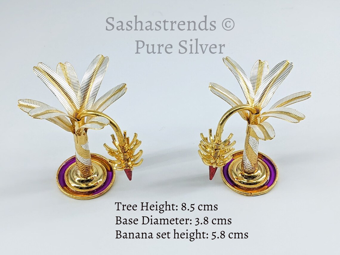 Pure Silver Banana Tree Decor Pure Silver Gift Items Silver Etsy