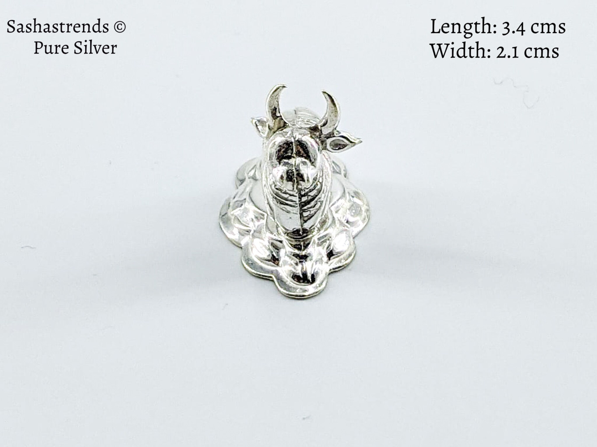 Pure silver nandi idol pure silver gift articles silver Etsy