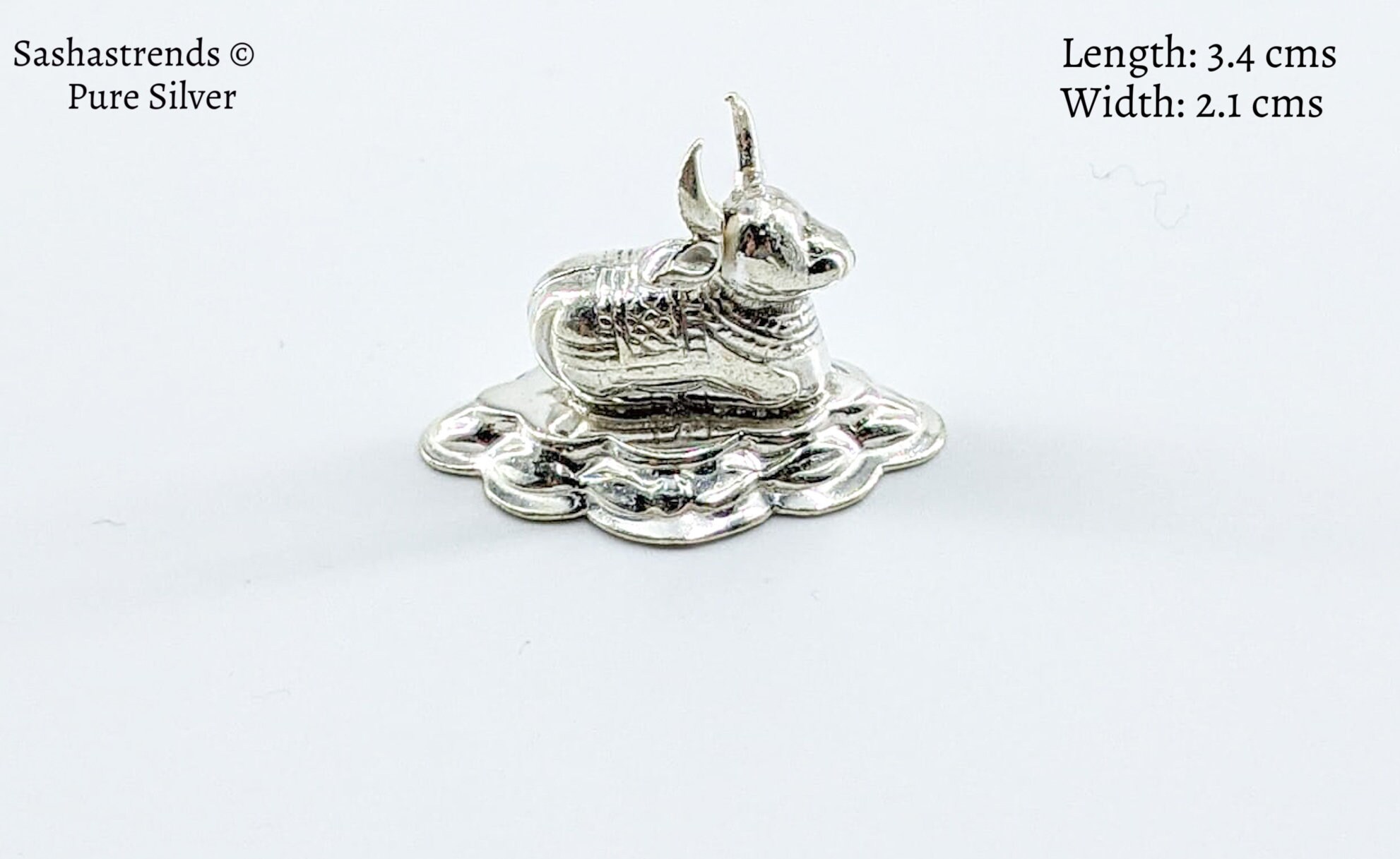 Pure silver nandi idol pure silver gift articles silver Etsy