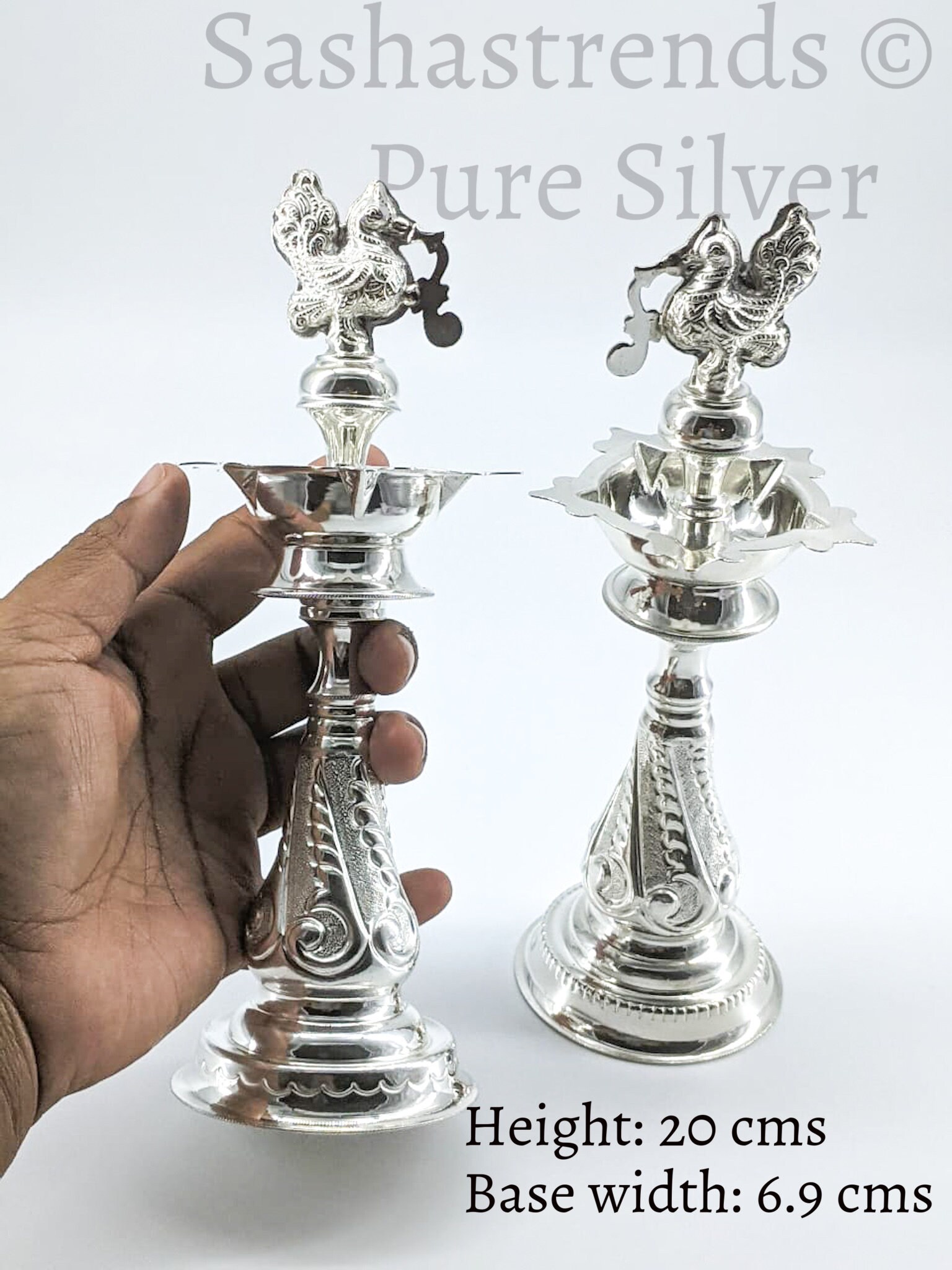 Pure silver annam kuthu vilakku/lamp pure silver gift items | Etsy
