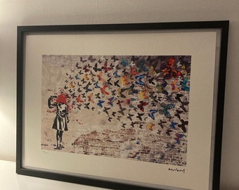 BANKSY: lithograph framed and numbered by hand with a certificate