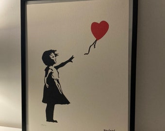 BANKSY: litografia incorniciata e numerata a mano con certificato