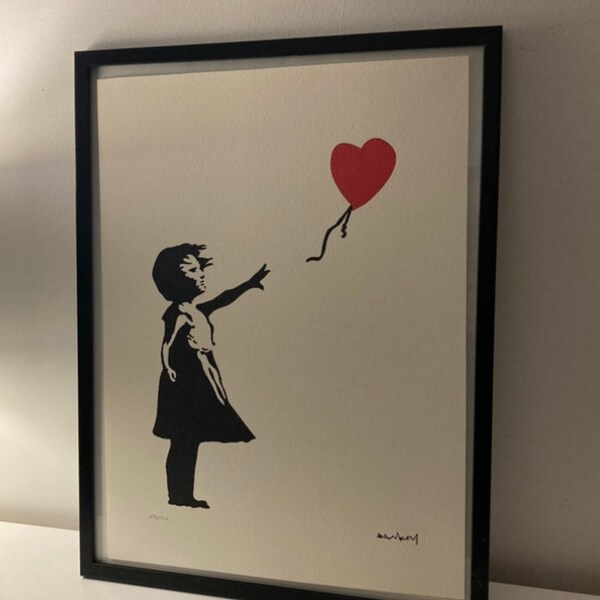 BANKSY: Lithographie gerahmt und handnummeriert mit Zertifikat