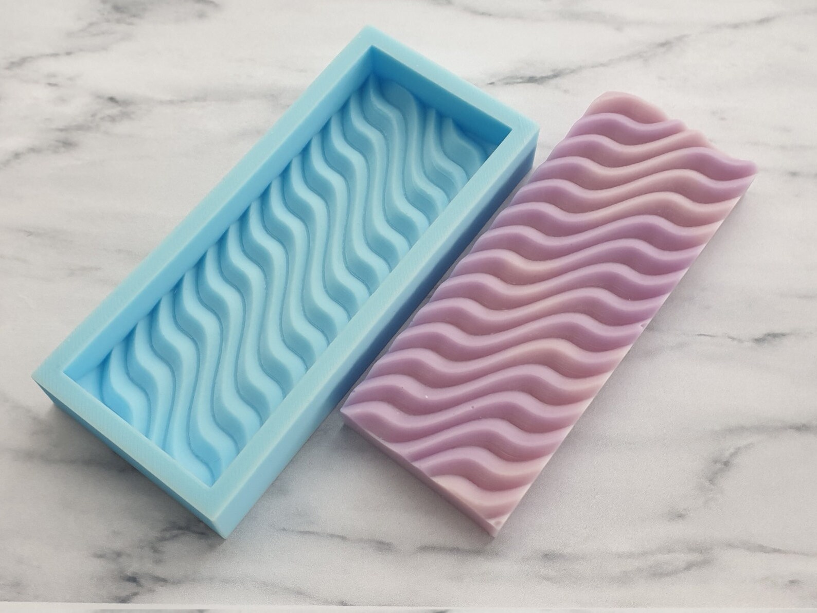 Ripple Wax Melt Snap Bar Silicone Mould/mold. Choose From a Etsy UK