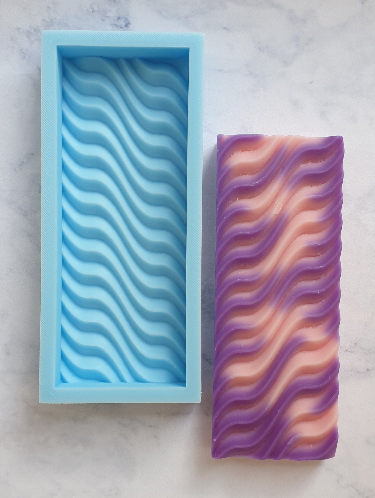Ripple Wax Melt Snap Bar Silicone Mould/mold. Choose From a Etsy UK