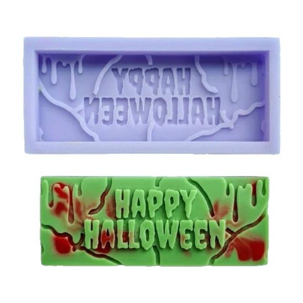 Moule en silicone Happy Halloween Wax Melt Snap Bar