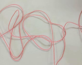 Pink Elastic Thread, 1mm Thick for Sewing and Crafting 20 yards