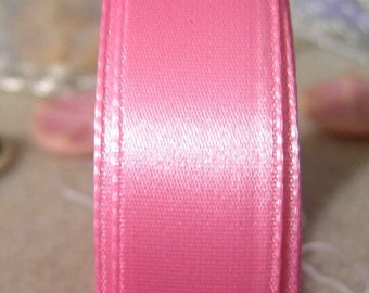 Dusty Rose Pink Satin Ribbon 7/8 inch 2 yards