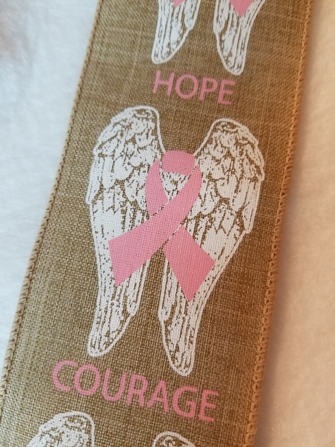 Breast Cancer Awareness Ribbon 2 Yards - Etsy
