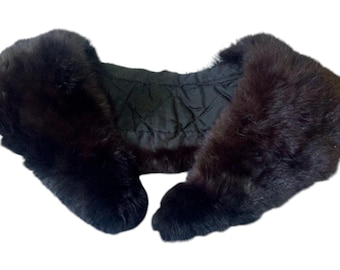 Vintage Brown Beaver Fur Women Collar