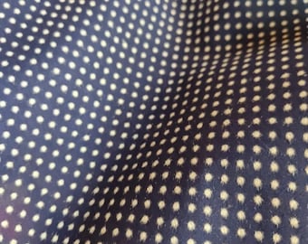 Navy Blue Trim, Vintage Cotton Swiss Dot Fabric 11 Inches Wide 1 Yard