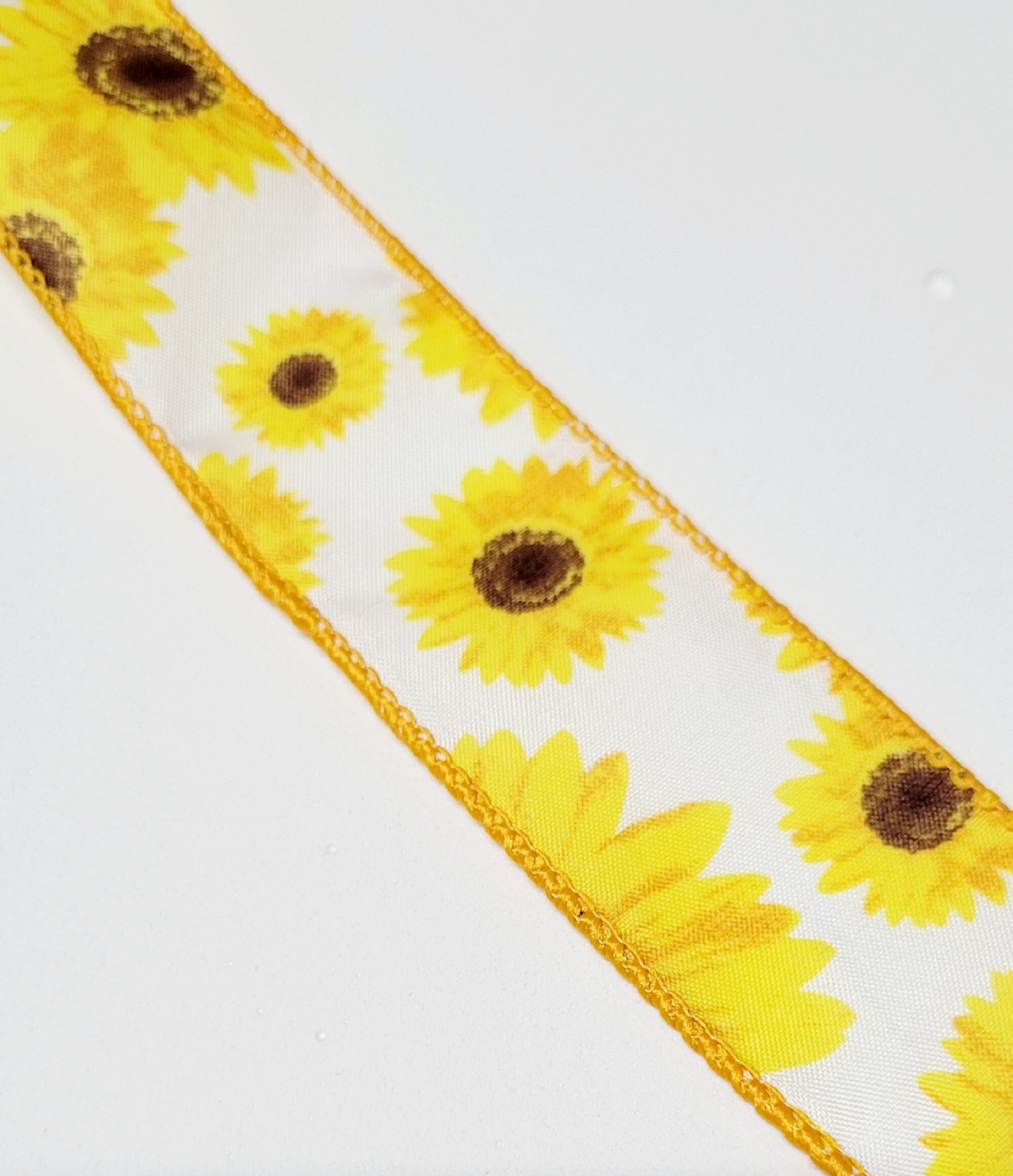 Sunflower Polyester Wired Printed Ribbon, 1.5-inch 2-yard - Etsy