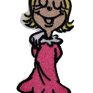Cindy Lou Applique, Embroidered Patch in Pink