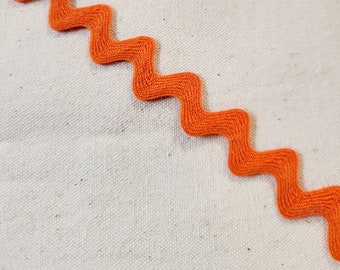 Vintage Cotton  Rickrack Orange  15mm.  2 yards