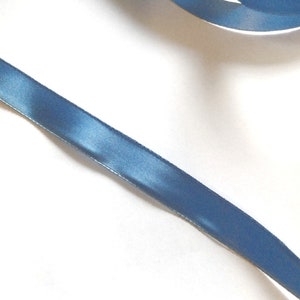 Antique Blue Satin Ribbon 5/8 inch 2 yards