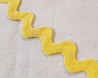 Vintage Cotton  Rickrack Yellow  20mm.  2 yards