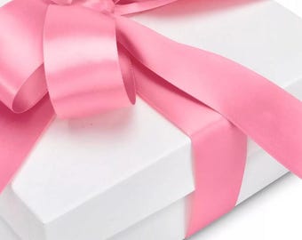 Dusty Rose Ribbon, Vintage Pink Satin 7/8 Inch 2 Yards