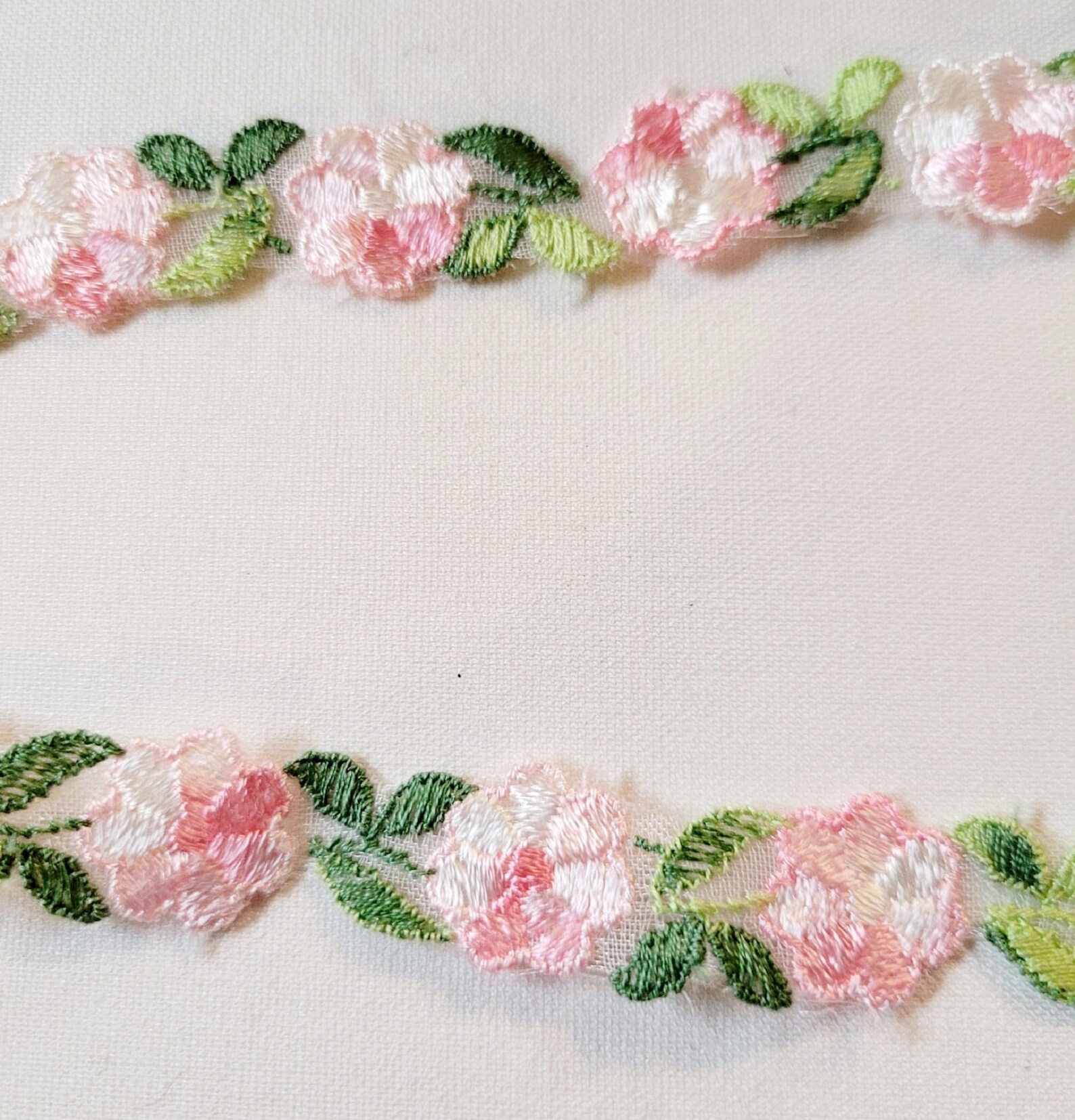 Vintage Embroidered Flower Trim 1/2 inch 1 yard Etsy