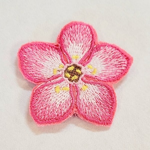 Embroidered Cherry Blossom Appliques  2 inch