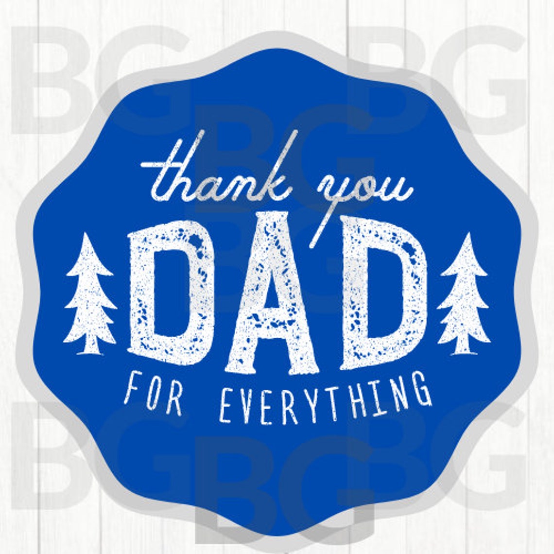 Thank you Dad Instant Digital Download SVGPNG and PDF Etsy