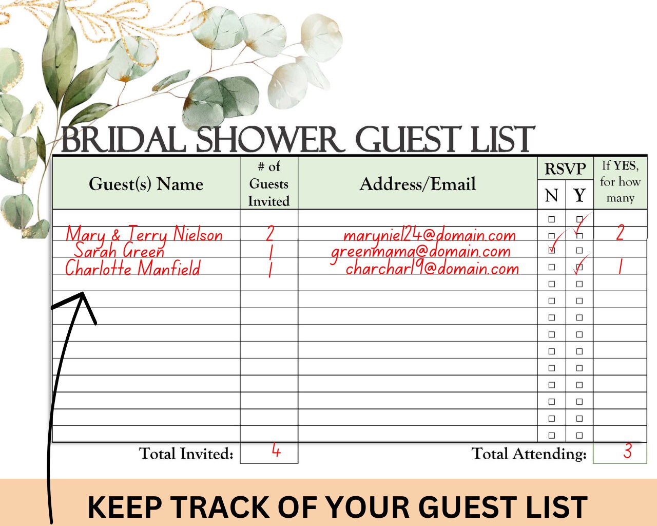 Shower List Bridal Shower Planner: Checklist, Games, and Timeline (printable PDF ...