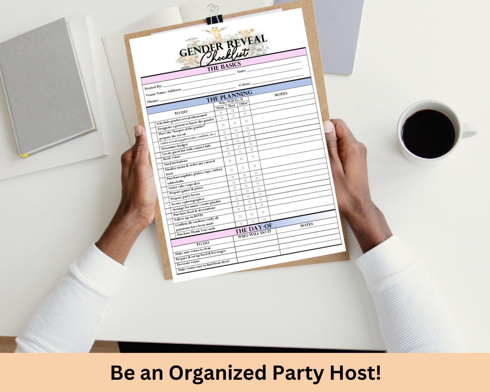 Printable Editable Gender Reveal Planning Template Checklist - Etsy - Planning A Gender Reveal Party Checklist