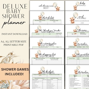 Teddy Bear Baby Shower Planner: Gender Neutral Printable (PDF Download)