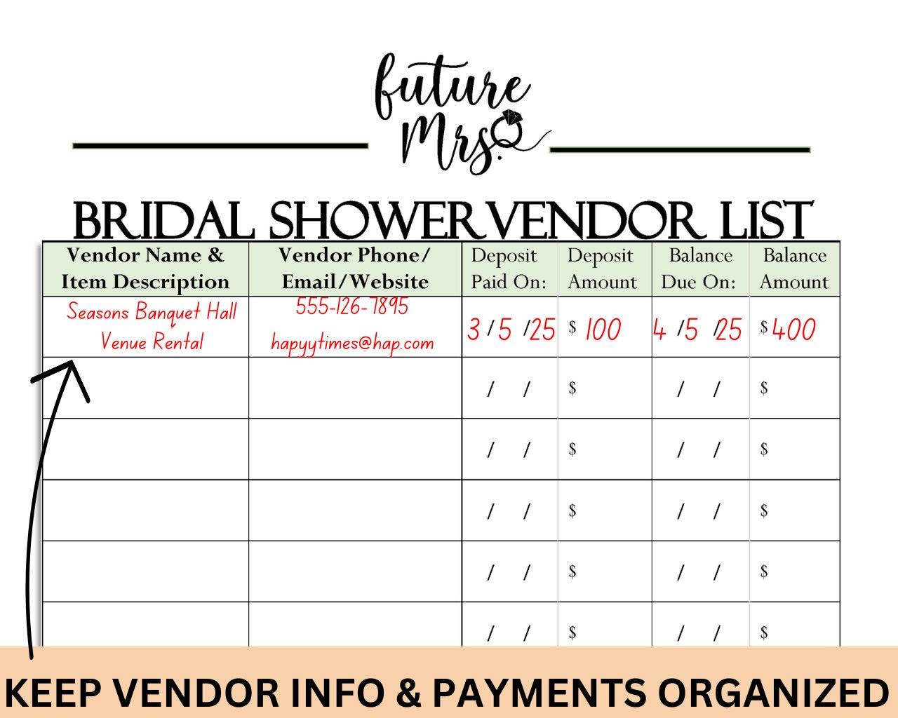 Bridal Shower Planner Printable, Bridal Shower Games Instant Download ...