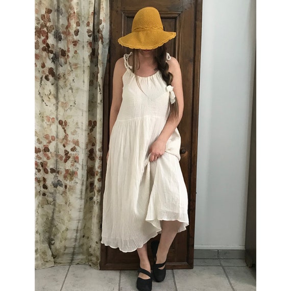 Double Gauze Summer Dress Etsy