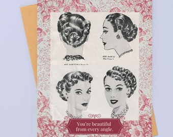 You're Beautiful | Vintage Style Valentine's Day Card Greeting Card