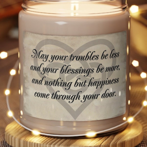 Irish House Blessing Candle, Housewarming, Housewarming Gifts, Housewarm Gift, Blessing Candle, Hostess Gifts, Mason Jar Candle